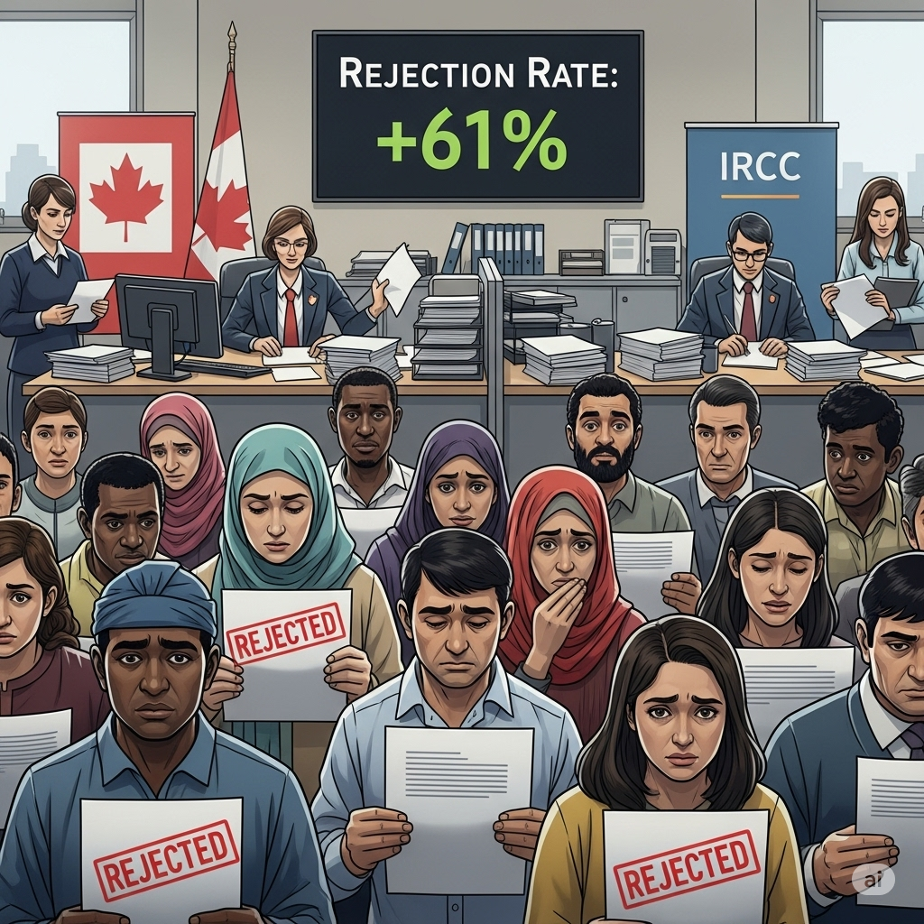 Canada immigration rejection rates increase by 61%
